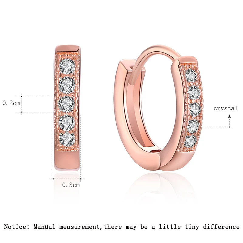 MISANANRYNE цвета розового золота классические серьги для женщин s CZ Циркон красивые серьги-кольца для женщин дамы подарок на день рождения