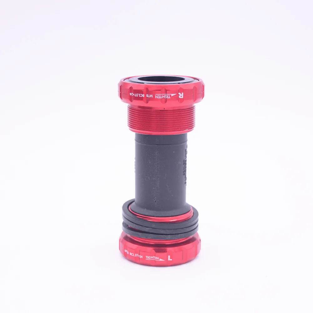 Велосипедной каретки Алюминий 68/73 мм винт/Нитки Тип BSA диаметра окружности болтов(подшипники велосипеды Axis - Цвет: Красный