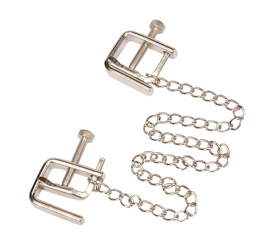 Stainless Steel Nipple Clamp Female Breast Nipple Clamps With Chain Clips Labia Bdsm Erotic Men Sex Toy For Couples Adult Game