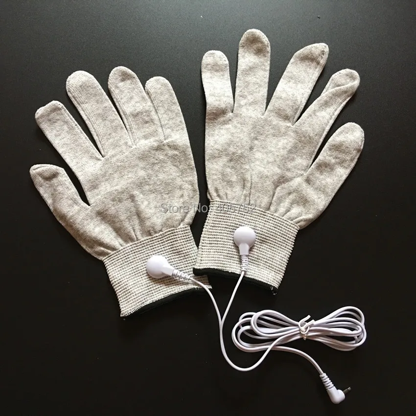DHL freeshipping 200 pairs Silver conductive fiber Massage gloves for