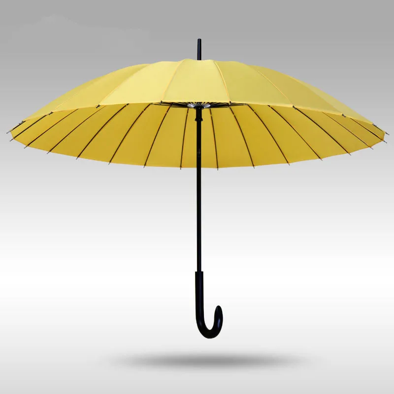 Top quality 24 ribs Windproof Wooden umbrella carbon fiber golf