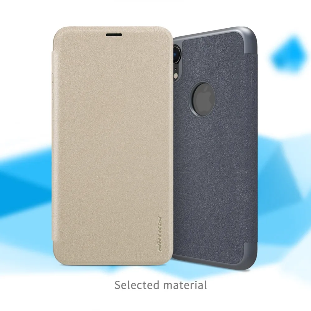 

XR XS Max Leather Flip Case for iPhone XR XS 10S Max X 8 7 Plus Case Plain Ultra-thin Nillkin Official Cover for iPhoneX X S R
