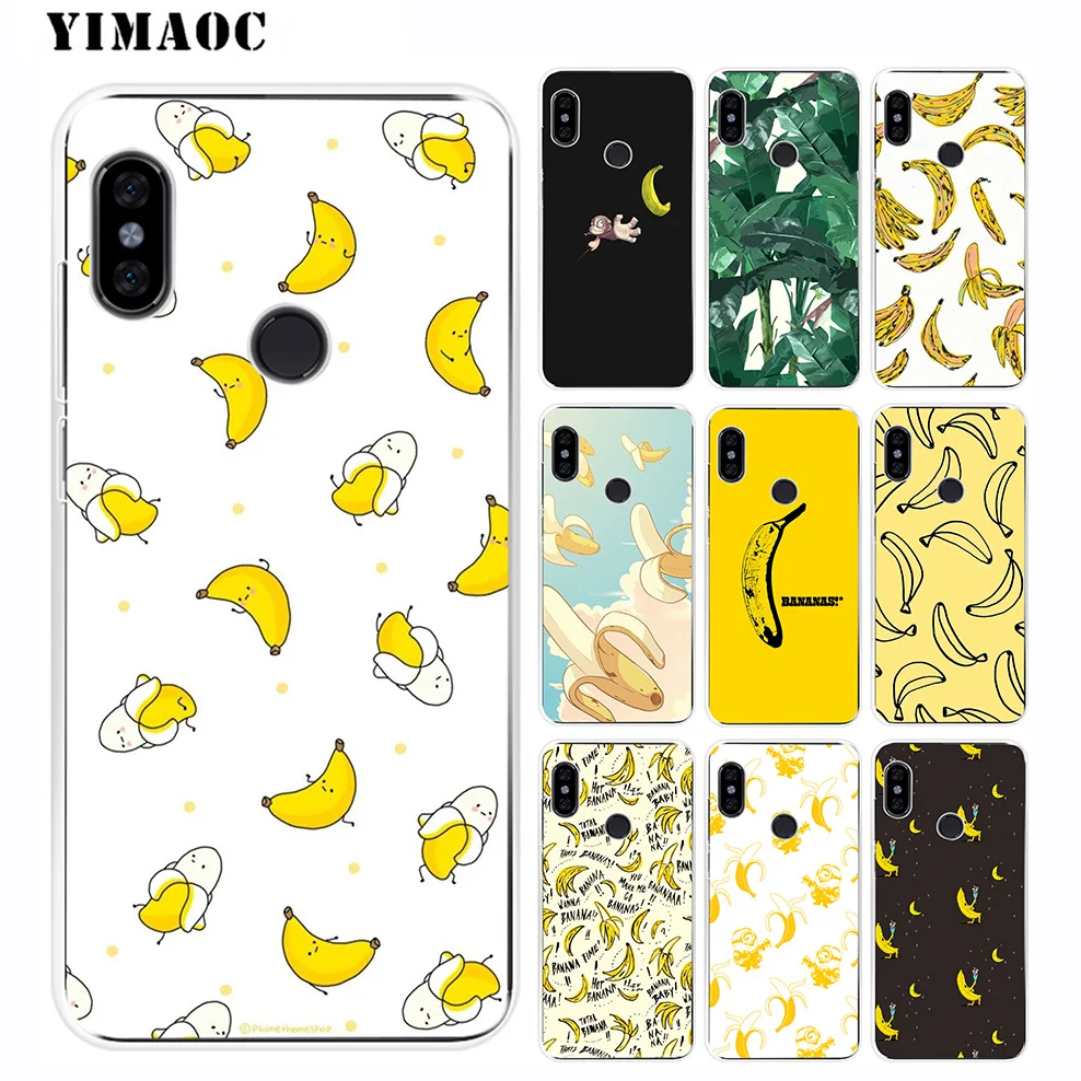 YIMAOC Banana Cute Funny Soft Silicone Case for Xiaomi Redmi 6 6A 5A 5 S2 Puls Note 8 7 4X 4 4A Pro Go |