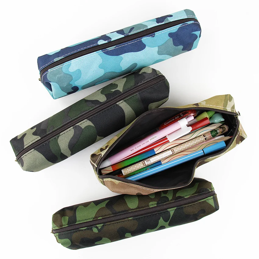 1 PCS Pencil Bag Camouflage Pencil Case for Boys and Girls School