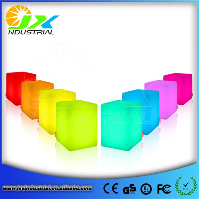 

2019 free shipping Rechargeable Led Cube/Led Cube Seat/Led Glow Cube Stools Led Luminous Light Bar Stool Color Changeable
