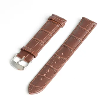 

20mm Unisex Genuine Leather Watch Band Strap Bracelet Dark Brown Watchbands Gift