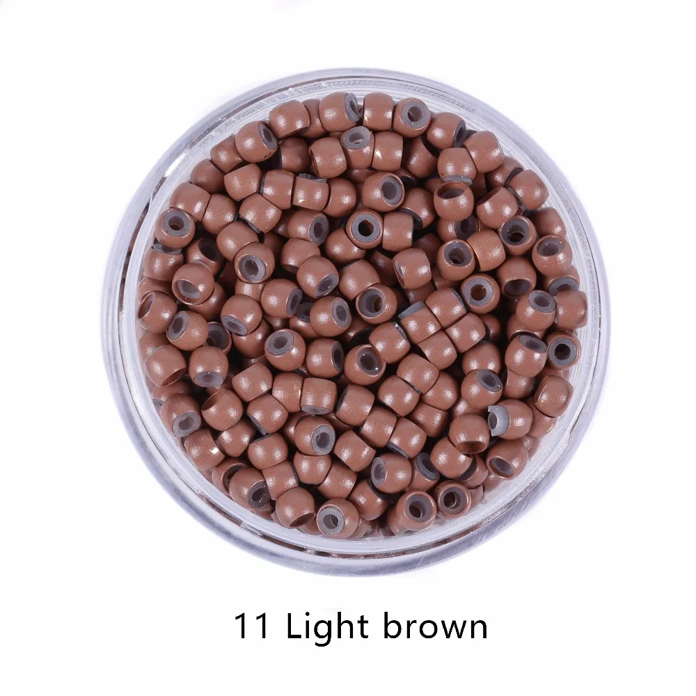 500 pcs 3.0mm Silicone Nano Rings For Remy Human Hair Extensions 7 Colors