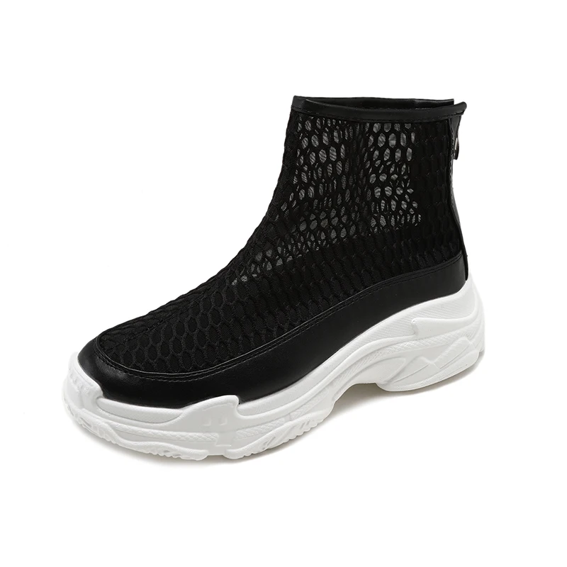 Fujin/Прямая поставка женская обувь на плоской подошве Chaussure модная сетчатая