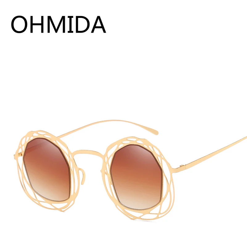 OHMIDA полый матель Солнцезащитные очки женские брендовые Дизайнерские мужские