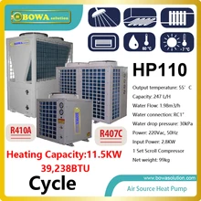 40 000BTU 11 5KW cycle type air source heat pump water heater for floor heating please