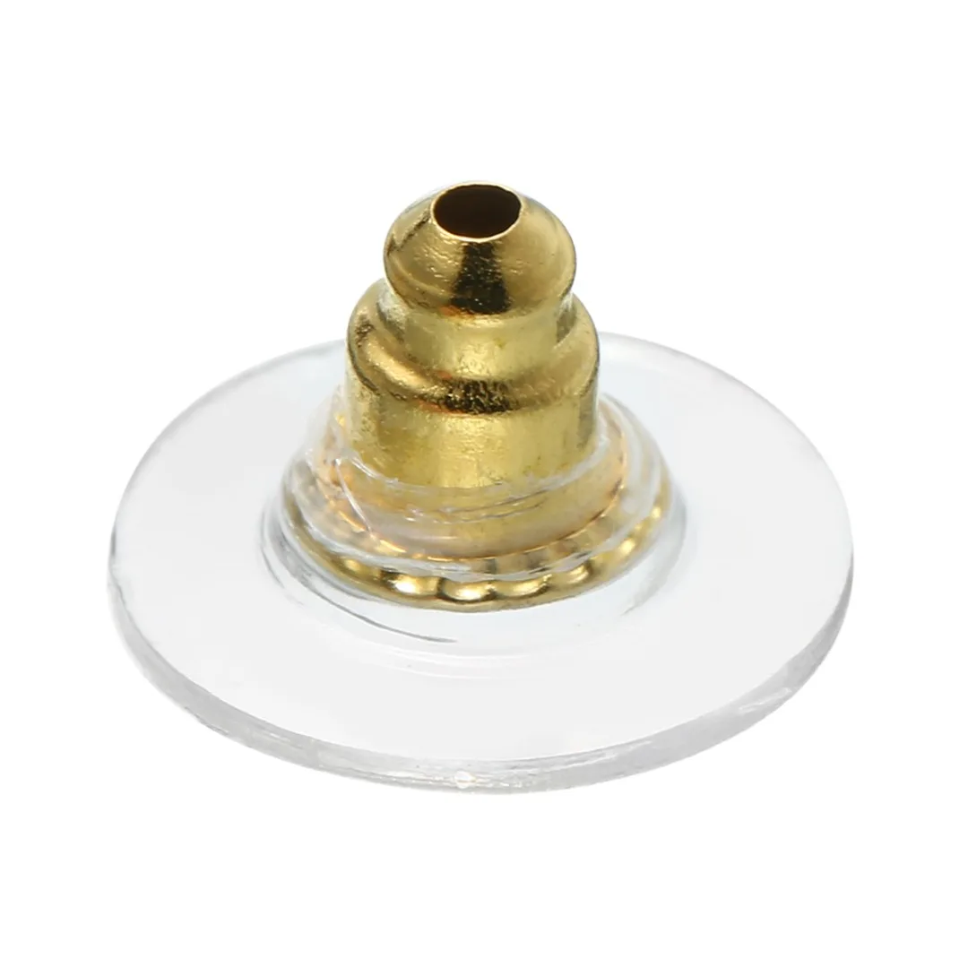 50pcs Wholesale  DIY Ear Nuts Shellhard Jewelry Findings & Components Gold/Silver Color Earring Back Stopper Finding