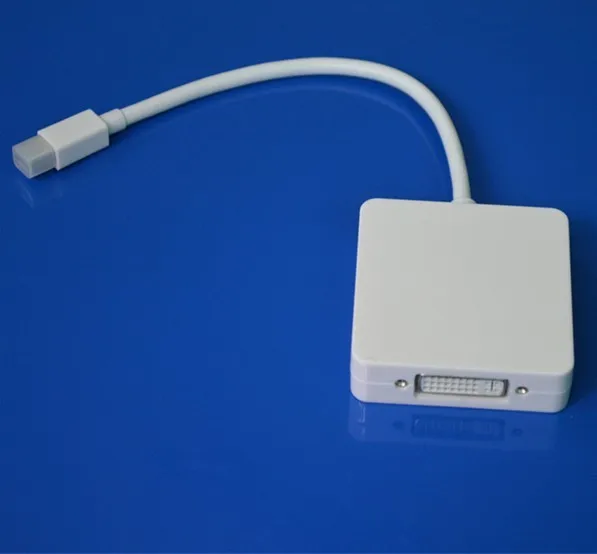100 шт./лот Многофункциональный 3 в 1 Thunderbolt Mini DisplayPort-DVI HDMI Dp Кабель-адаптер для Mac Pro air