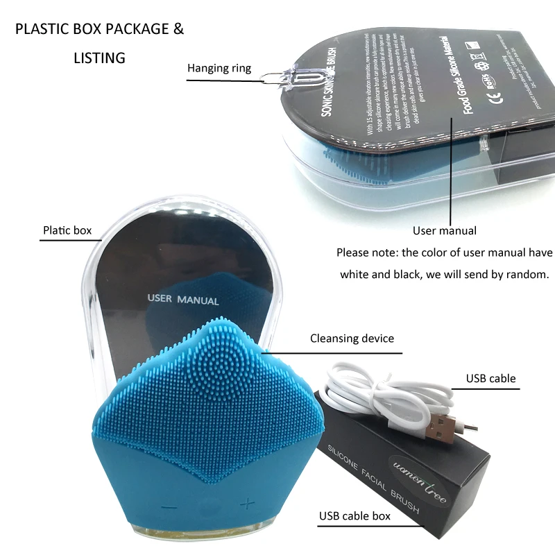 silicone brush blue 13