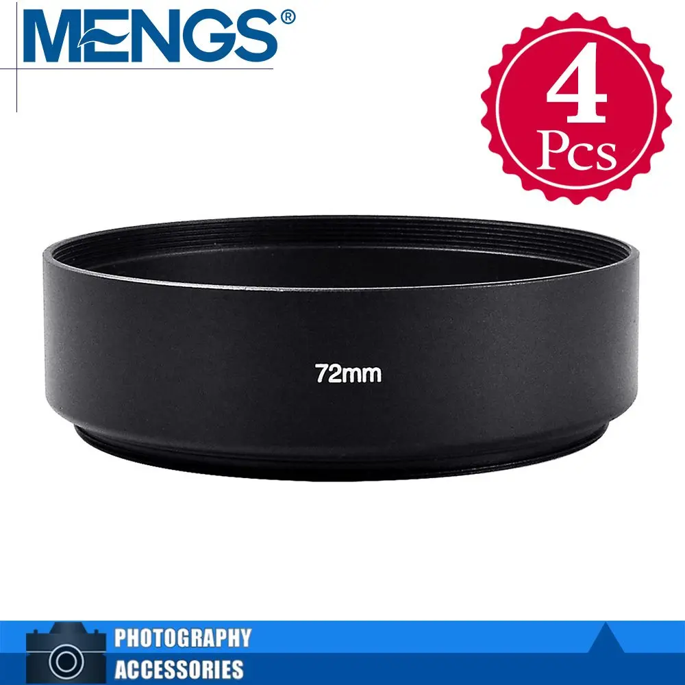X100vi Lens Hood 72mm Metal Lens Hood With Pinch Cap Compatible