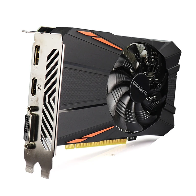 Видеокарта Gigabyte GTX1050 Ti 4 Гб с графическим процессором NVIDIA GeForce gtx 1050 ГБ GDDR5 128 бит