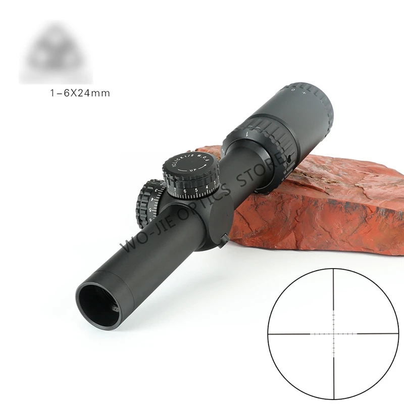 1 6X24 охотничий прицел с длинным глазом тактический оптический подсветкой R & G