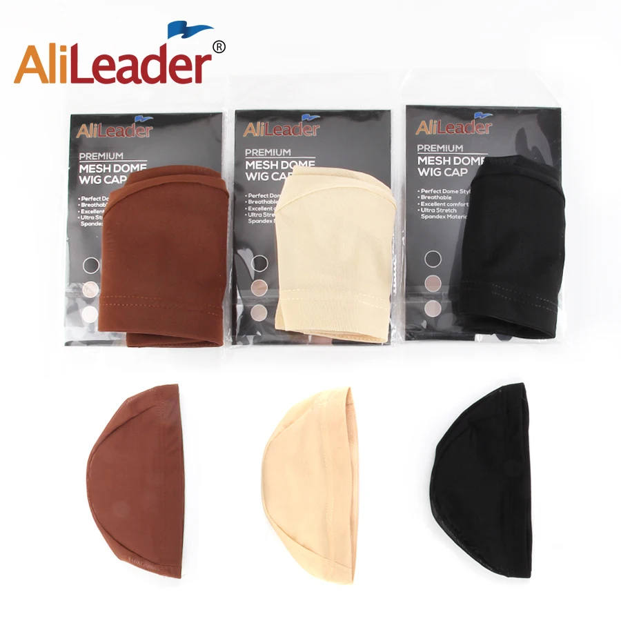 Alileader Wig Caps For Women Elastic Mesh Cap Wig Net Hairnet Snood Hair Wig Weaving Cap Netural Nude Black Brown Blonde
