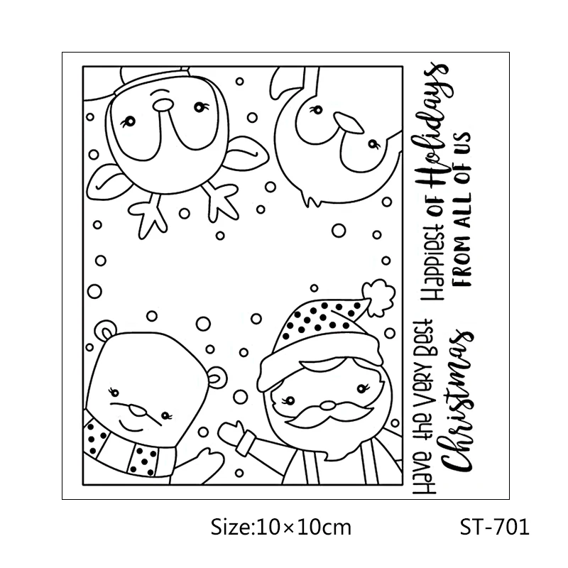 

AZSG Christmas elements Theme clear stamp scrapbook rubber stamp seal paper craft clear stamp card making