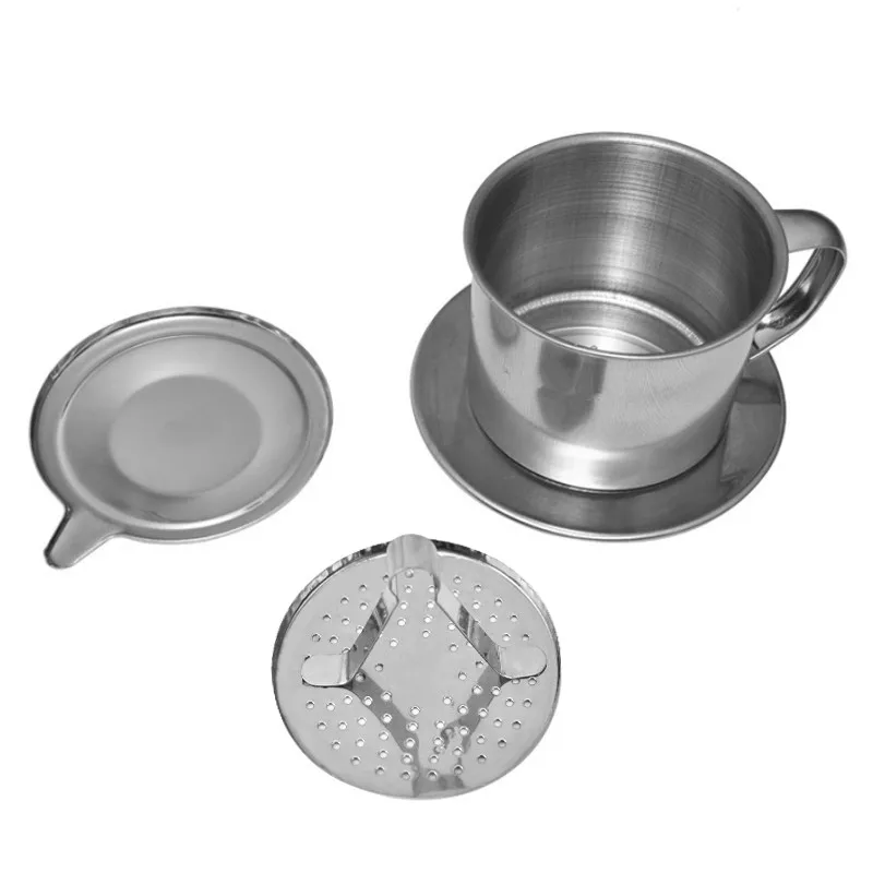 WOWCC 1 набор, портативная Кофеварка из нержавеющей стали, капельный фильтр, кофеварка для заварки, вьетнамский стиль, кофейная кружка, чашка, ситечко, кофейные инструменты