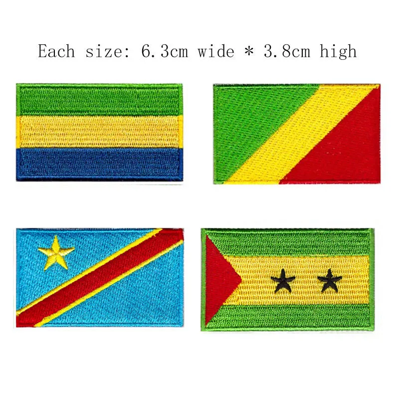 Центральная Африка, Южно-африканская страна, флаг mauritium Chad zimbabu вышивка патч 6,3 см Широкий Железный на патч