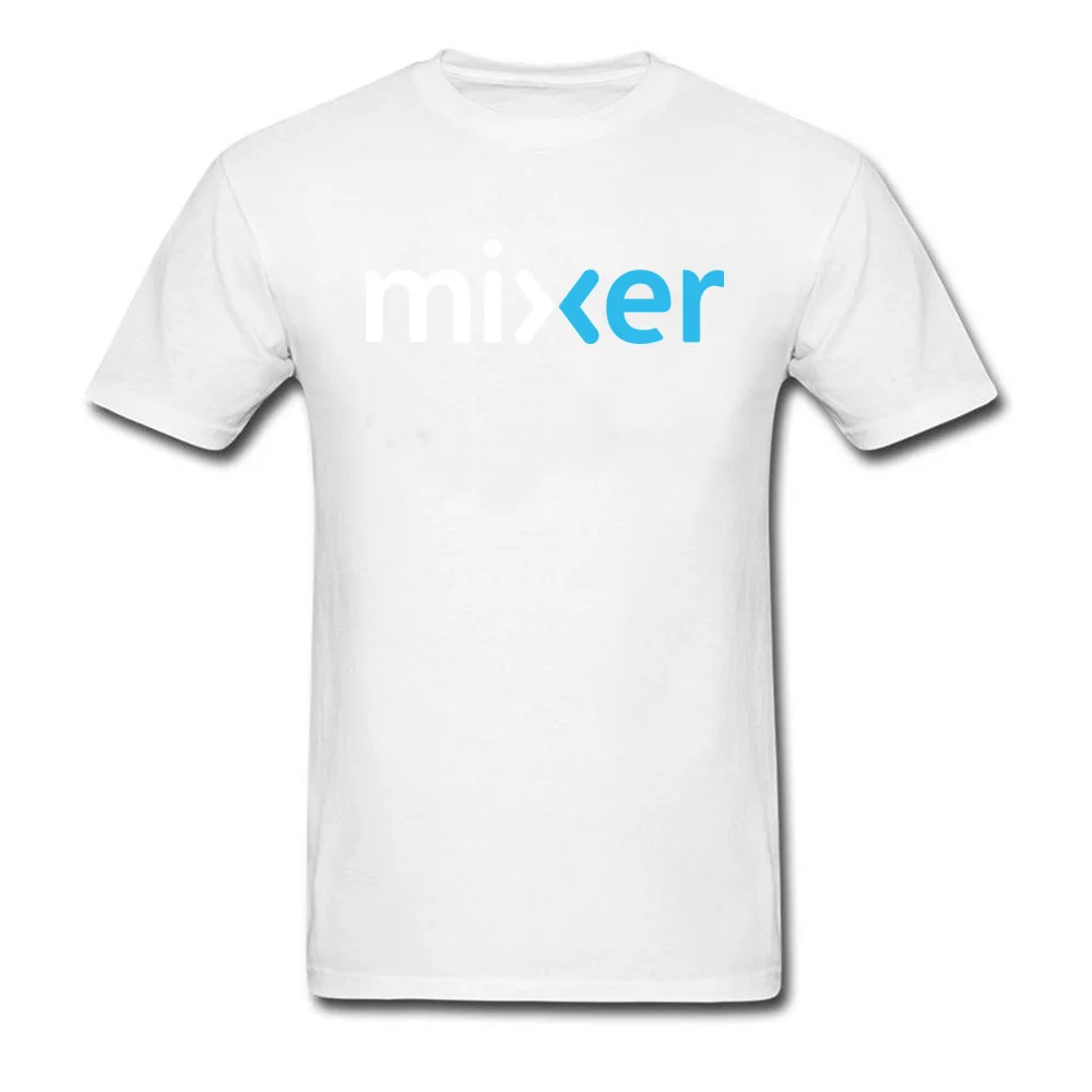 Mixer Logo Man 2018 New Design Tees Round Neck ostern Day 100% Cotton Top T-shirts 3D Printed Short Sleeve Top T-shirts Mixer Logo  white