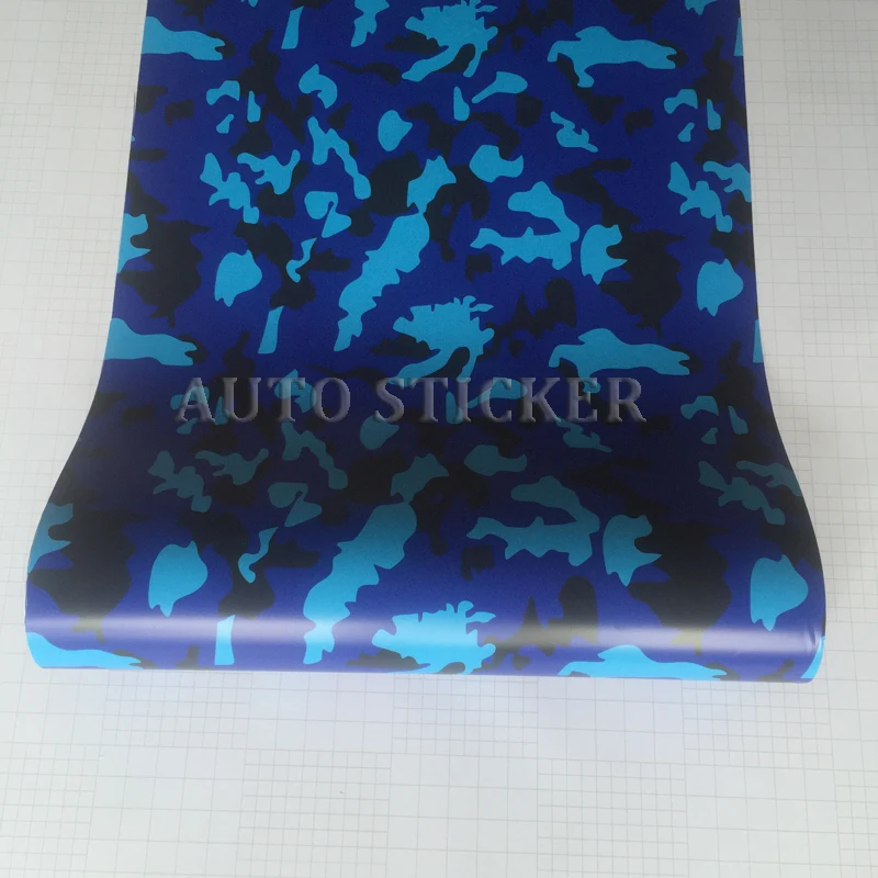 blue camo vinyl car wraps for boat sticker 7