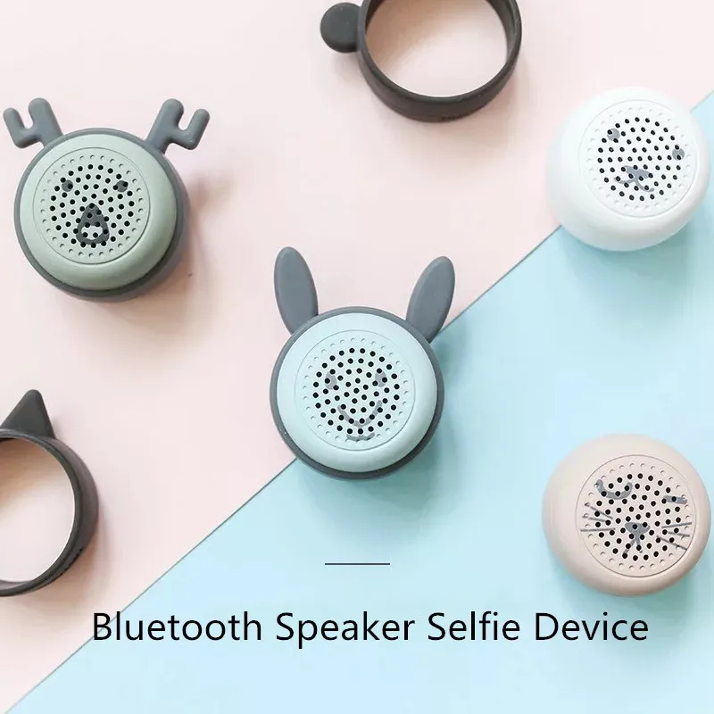 

FHUIL Ultra Portable Mini Selfie Speaker with Bluetooth Outdoor Wireless Loudspeaker Speaker Sound System 3D Stereo Music Surrou