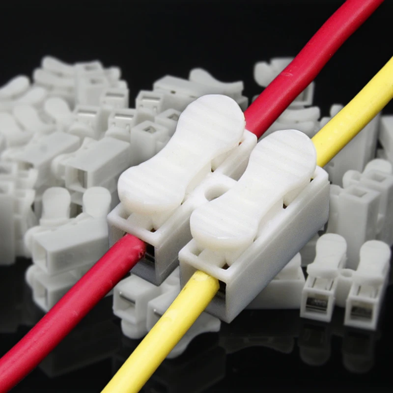 30Pcs/Lot CH 2p Spring Connector Light Wire Connecting No Welding No