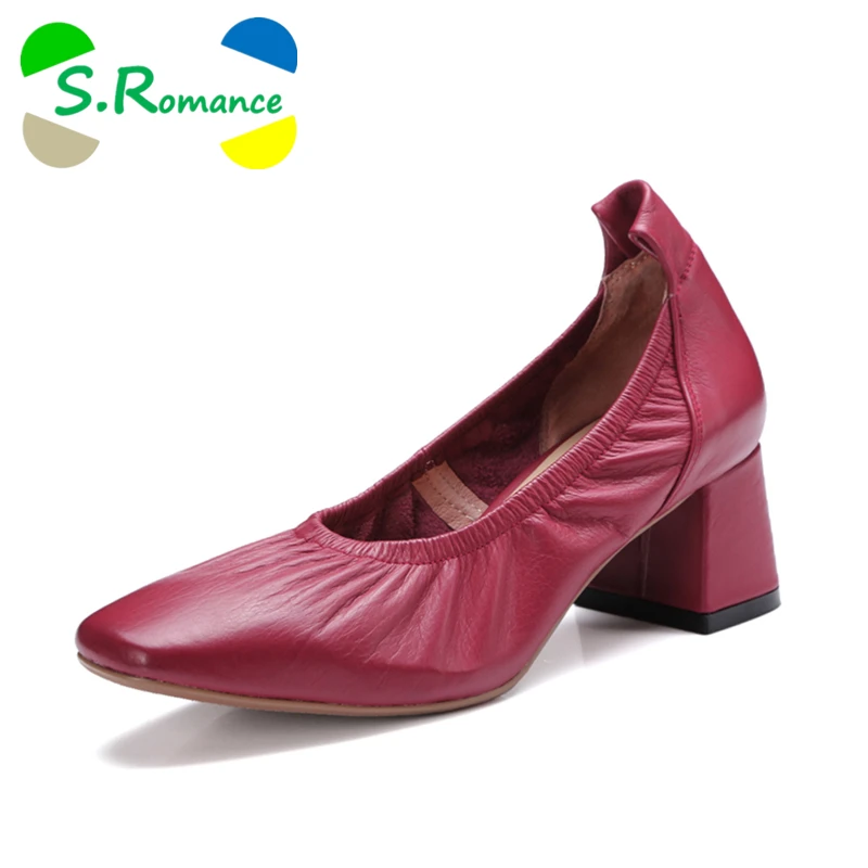 square toe slip on heels