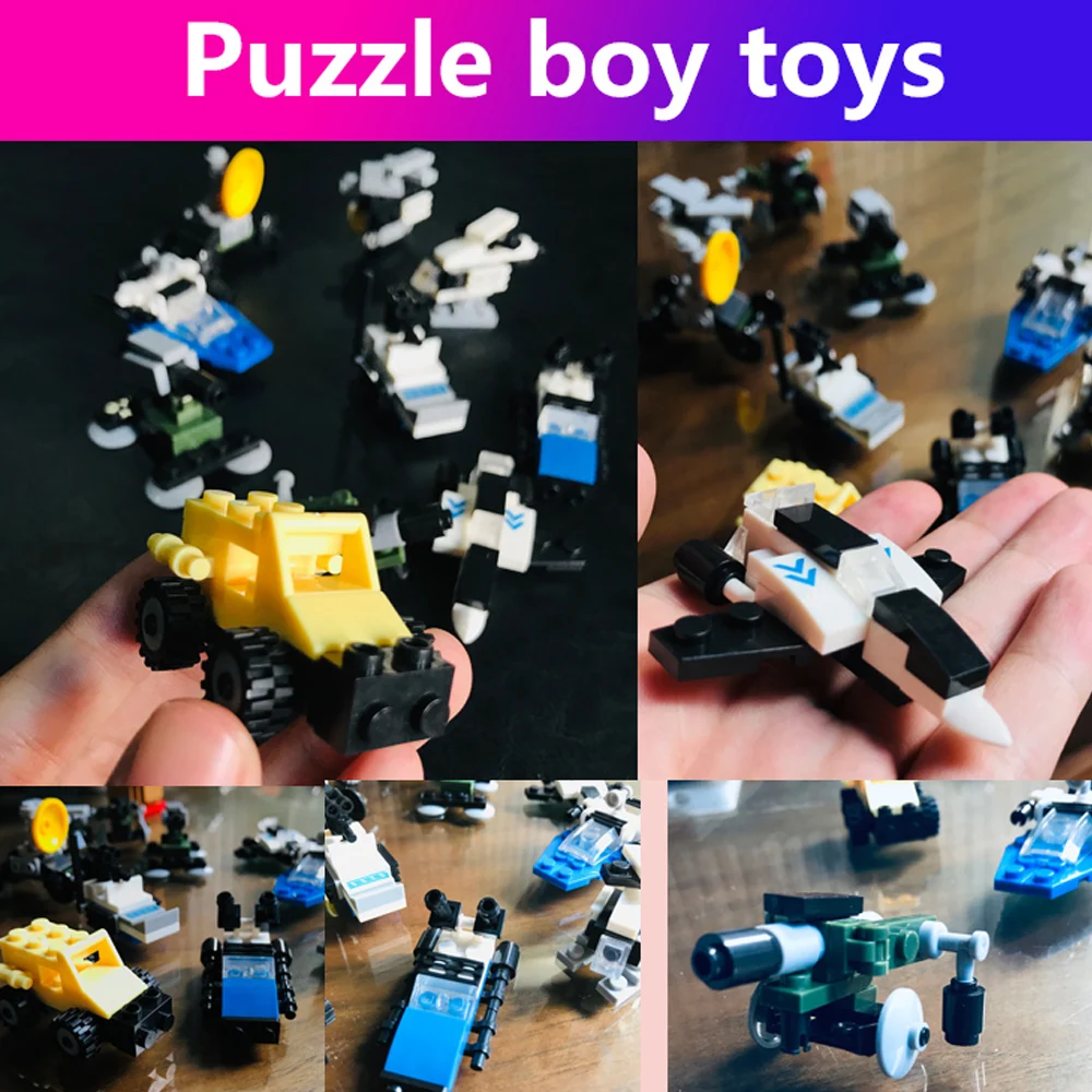 

DIY Combat speedboat reconnaissance vehicle chariot buggy education worker building block model my world children's gift toy