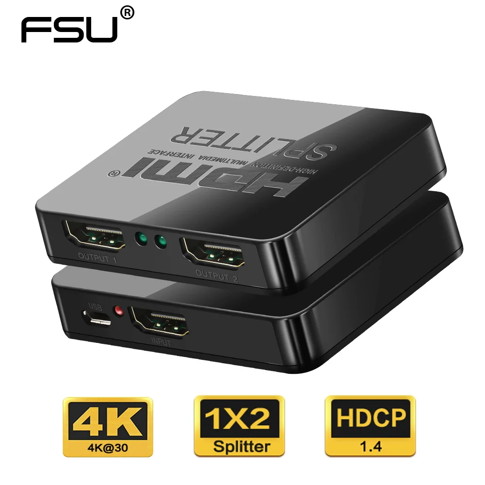 4K HDMI сплиттер HDCP1.4 видео HDMI переключатель 2 в 1 выход HDMI усилитель переключателя двойной дисплей для HDTV DVD xbox PS3 монитор