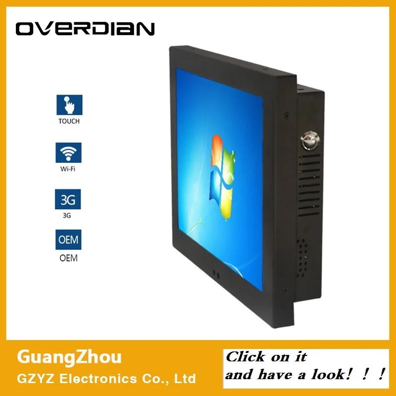 

14" Intelligent computer 16:9 Screen Win7 System Single Touch Screen 1366*768 Industrial Computer Household Embedded Computer
