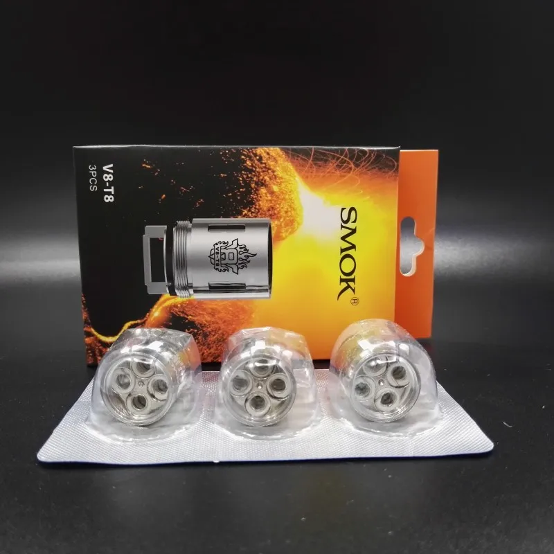 100% ORIGINAL SMOK TFV8 0.15ohm Octuple Coil Turbo 6.6T V8 T8 Evaporator Atomizer Heads E Cigarettes|atomizer head|coil atomizeratomizer coil head |