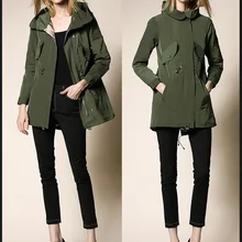 Высокое качество, женские куртки с капюшоном больших размеров, Мода, весенне-осенние пальто в британском стиле