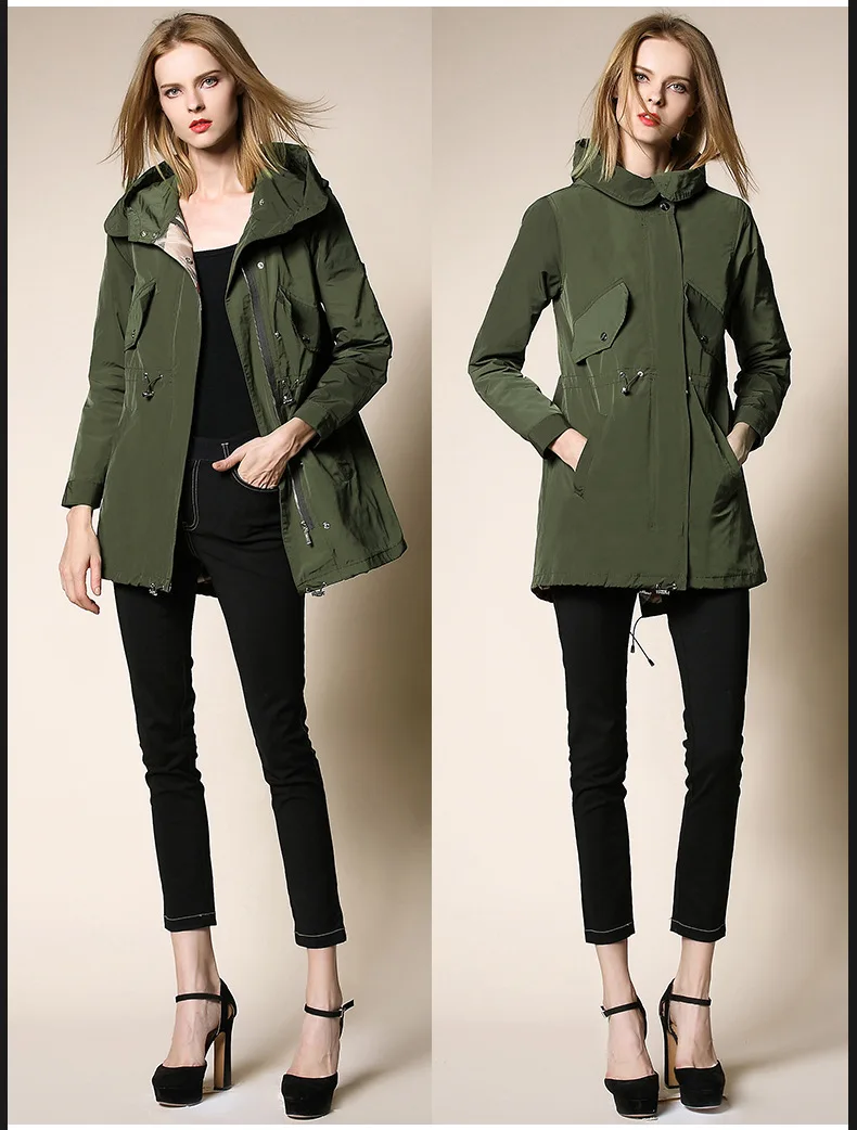 

High quality women oversize hoodie jackets Fashion 2017 spring/autumn british style coats