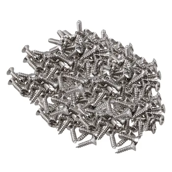 

Yibuy 1000Pcs Chrome Color Guitar Bass Pickguard Back Plates Mounting Screws