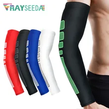 Rayseeda 1 шт. Велоспорт налокотник для баскетбола эластичные; компрессионные налокотники Защита рукава анти-УФ Armwarmer для спорта на открытом воздухе