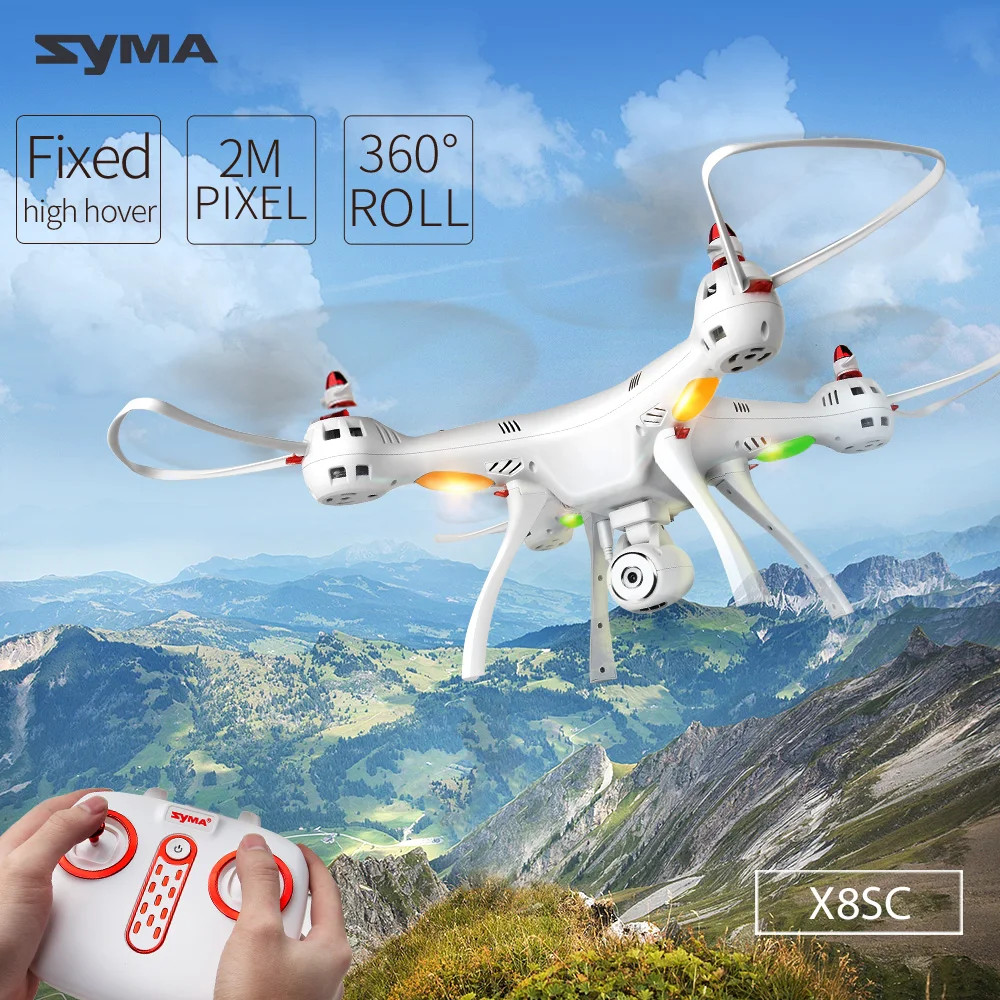 Квадрокоптер Syma X8SC X8SW WiFi FPV с барометром и функцией возврата 2.4GHz