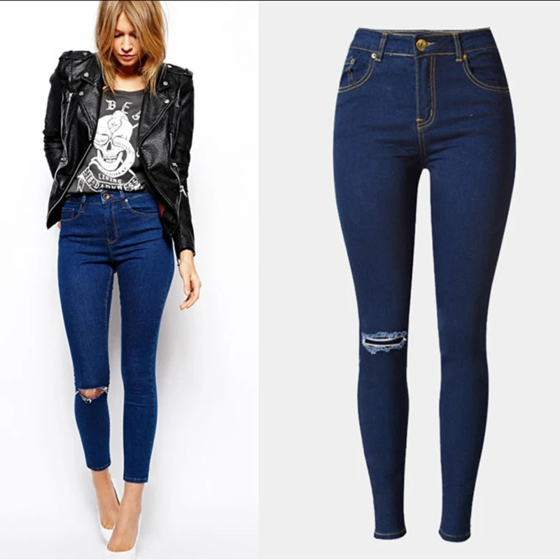 Aliexpress.com : Buy New Fashion Skinny Ripped Jeans Women