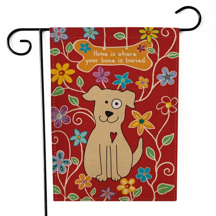 Двухсторонняя милая собака, кошка, кролик, Садовый флаг баннер сезоны праздники Декор флаг 12,5 ''x 18,5'' 32x47 см