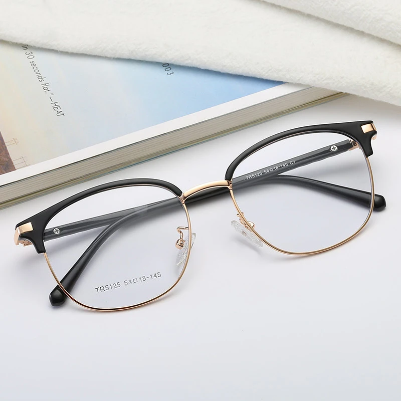 

Square Eyeglass Frame Men Myopia Glasses Big Size Plastic+Alloy Mens Eyewear Frames Optical Eyeglasses Frame Male Eyewear 597