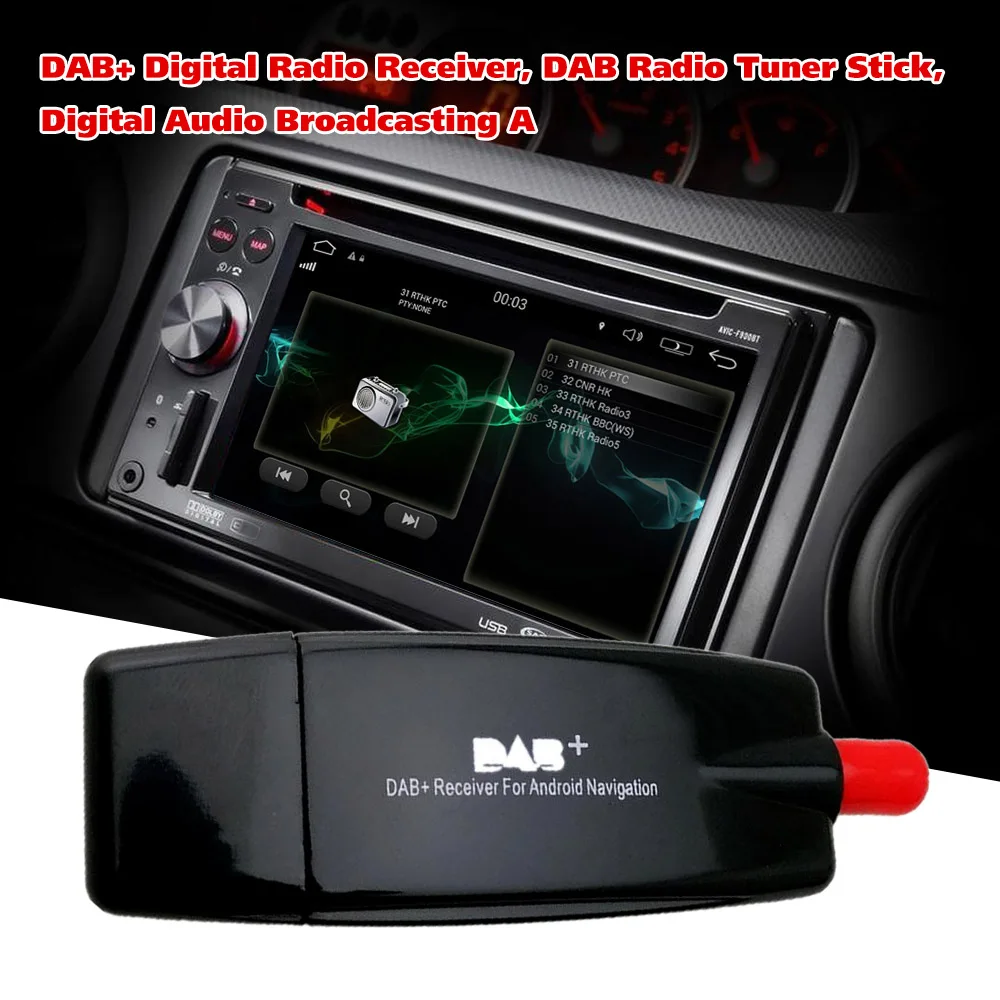 

Digital Radio Receiver DAB+ DAB Radio Tuner + Antenna For Android Car DVD Player For Digital Audio Broadcast Receiver Styling