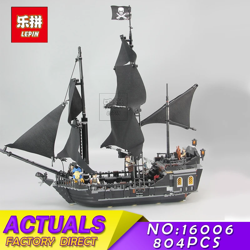 

Black Pearl Building Blocks Bricks Set LEPIN 16006 804pcs Pirates of the Caribbean The Figures Compatible with Lifee Toys Gift