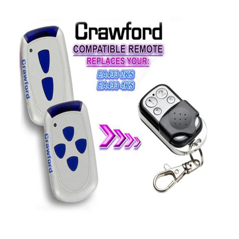 Совместимость с Crawford remote EA433 2KS, EA433 4KS замена двери гаража открывашка с бесплатной доставкой