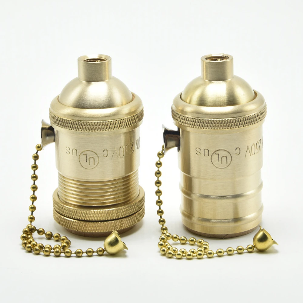 Edison Vintage Screw Lamp Holder E27 With Pull Chain Switch Screw Bulbs Edison Vintage Screw Lamp Holder E27 With Pull Chain Switch Screw Bulbs