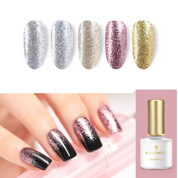 

BORN PRETTY Glitter Gel Nail Polish Colors Sequin Shimmer Nail Art Gel Soak Off UV Gel Polish 6ml Varnish Long Lasting