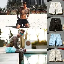 Meihuida, мужские пляжные шорты, одноцветная одежда, ремень, купальный костюм, летние купальные шорты, мужские плавательные шорты