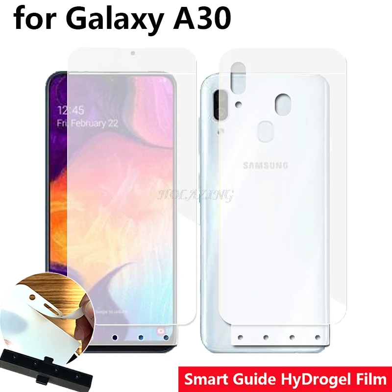 

Smart Guide Tool Soft AUTO Fixed Hydrogel Film Full Cover Screen Protector for Samsung Galaxy A30 6.4" Optional Front & Back