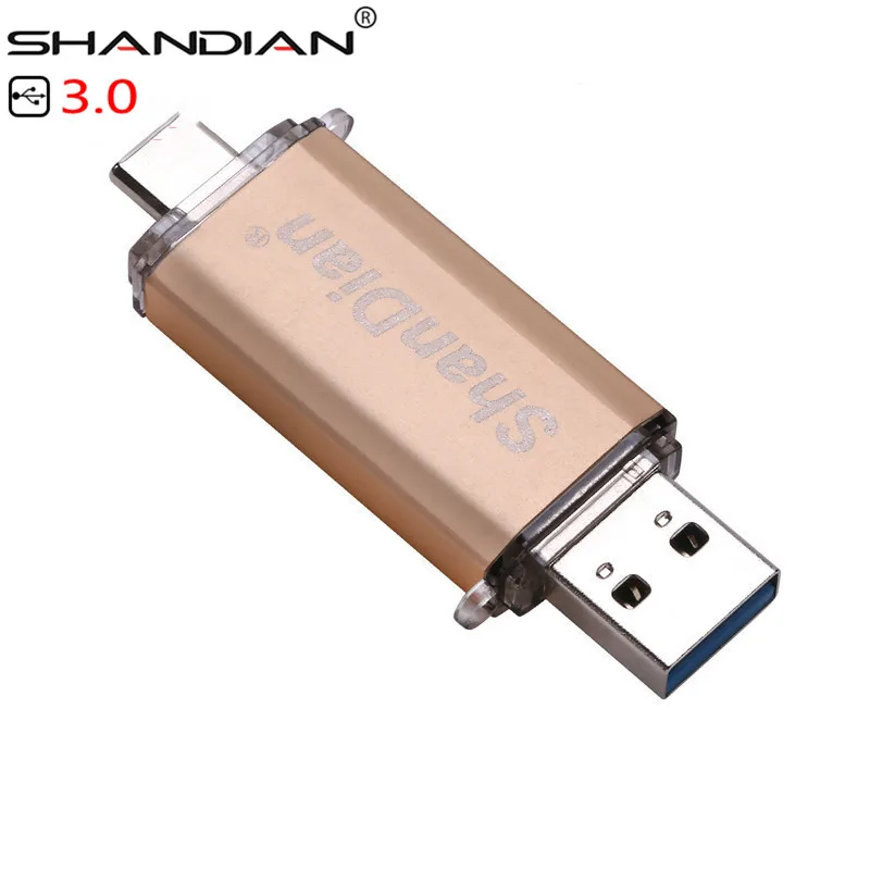 SHANDIAN USB 3 0 Акция Type C 1 OTG 32 Гб 64 Внешняя карта памяти 16 мобильный компьютер флэш