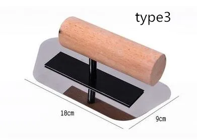 6 размеров, лезвие из нержавеющей стали с деревянная ручка, шатель для штукатурки строительство составляющие бетона лопатка L = 12/18/20/24 см